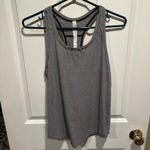 Striped Black and White Women's Tank Top